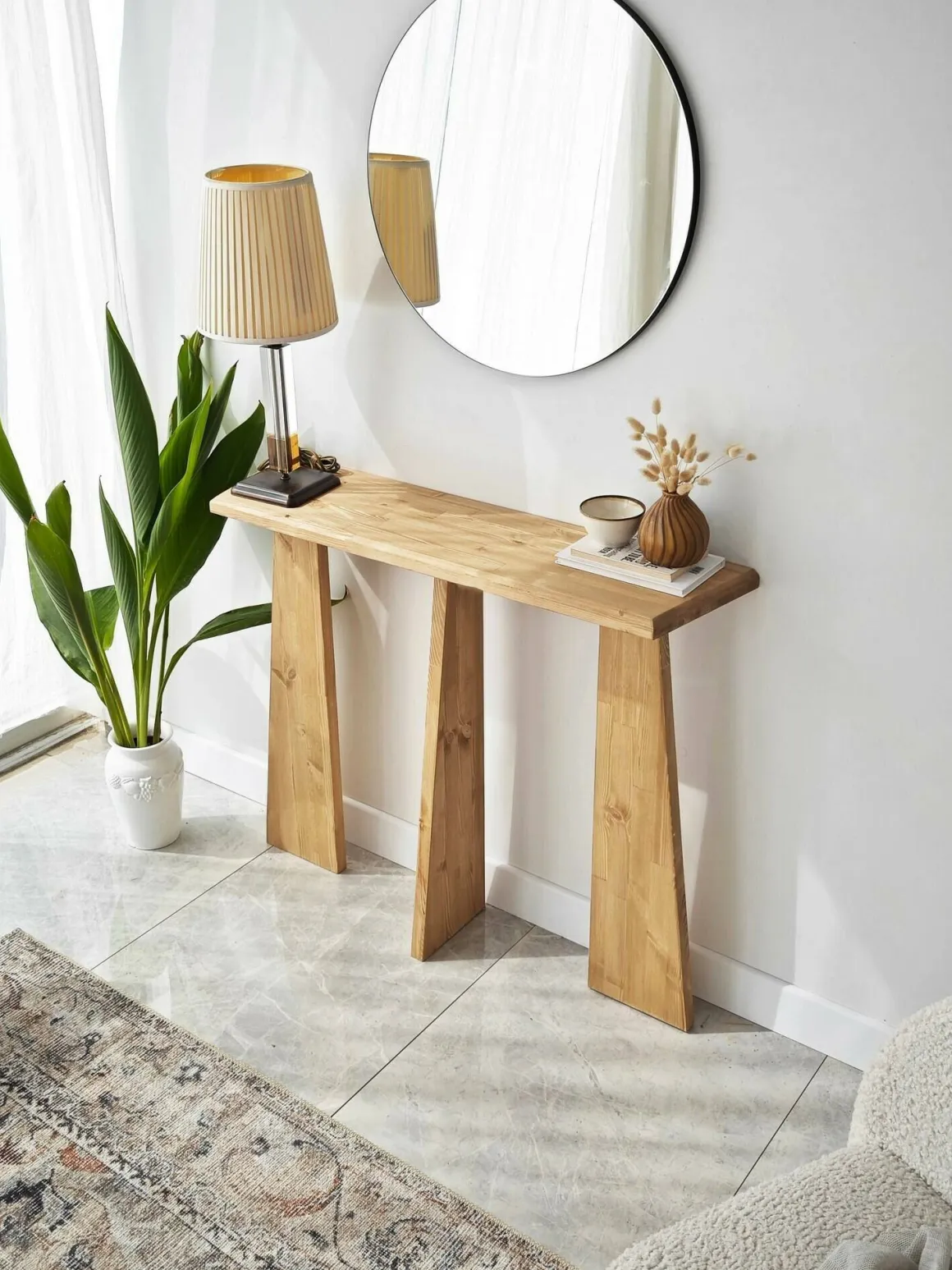 Consolle 100x28x83h cm quercia - TomoeGozen