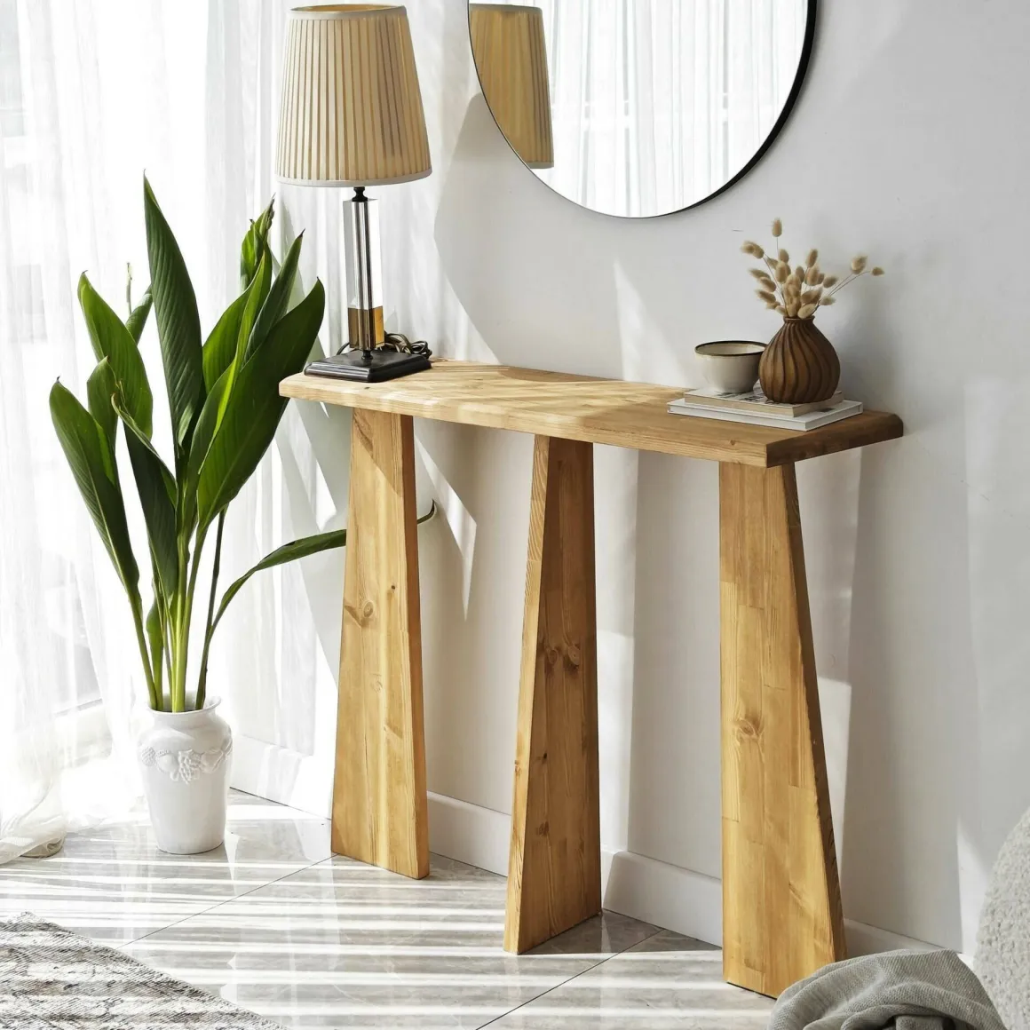 Consolle 100x28x83h cm quercia - TomoeGozen