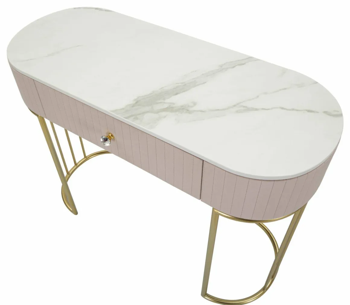 Consolle 100x40x75h cm rosa e bianco - Abstraktes