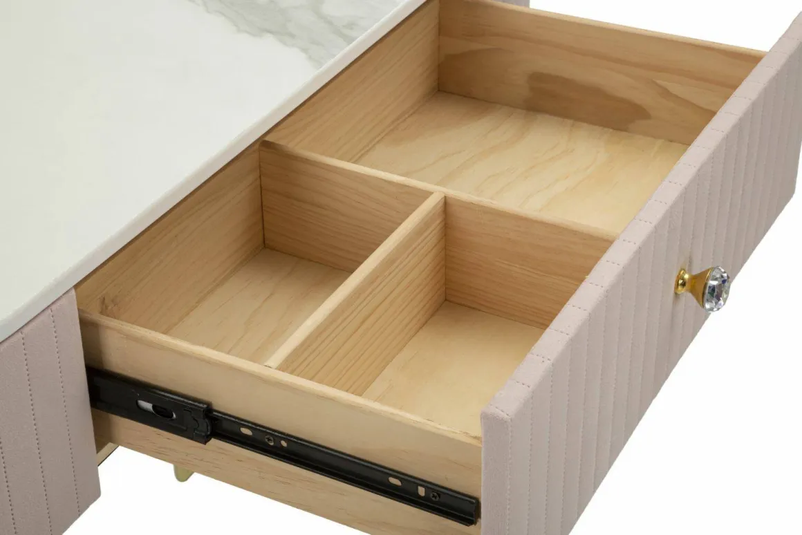 Consolle 100x40x75h cm rosa e bianco - Abstraktes