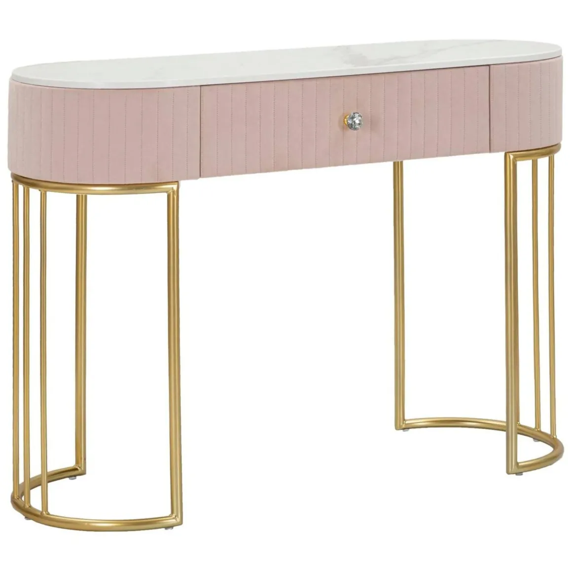 Consolle 100x40x75h cm rosa e bianco - Abstraktes