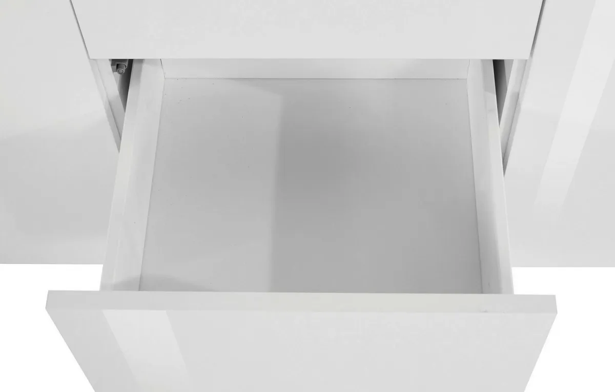 Cucina|Salotto > Dmora Credenza Aba, 180x40h80 cm, lucido Bianco