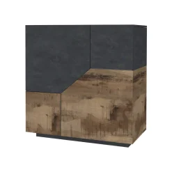Credenza acero e ardesia 79x43x86h cm 2 ante - Amento