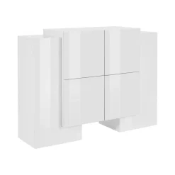 Credenza Age, cm 130x45h100, Bianco lucido