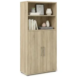 Credenza alta quercia 89x40x186h cm 2 ante - Saotome