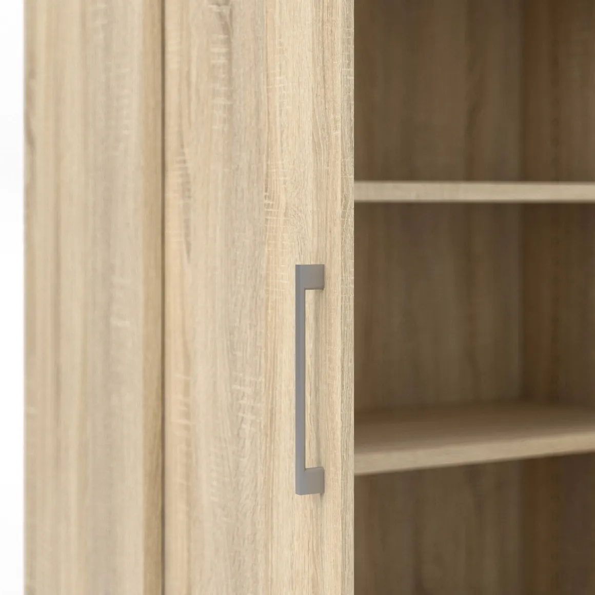 Madie|Credenze > Dmora Credenza alta quercia 89x40x221h cm 2 ante - Valsesia Marrone Quercia
