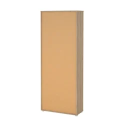 Madie|Credenze > Dmora Credenza alta rovere e bianca 79x34x204h cm 4 ante - Pierre Bianco, Marrone Rovere
