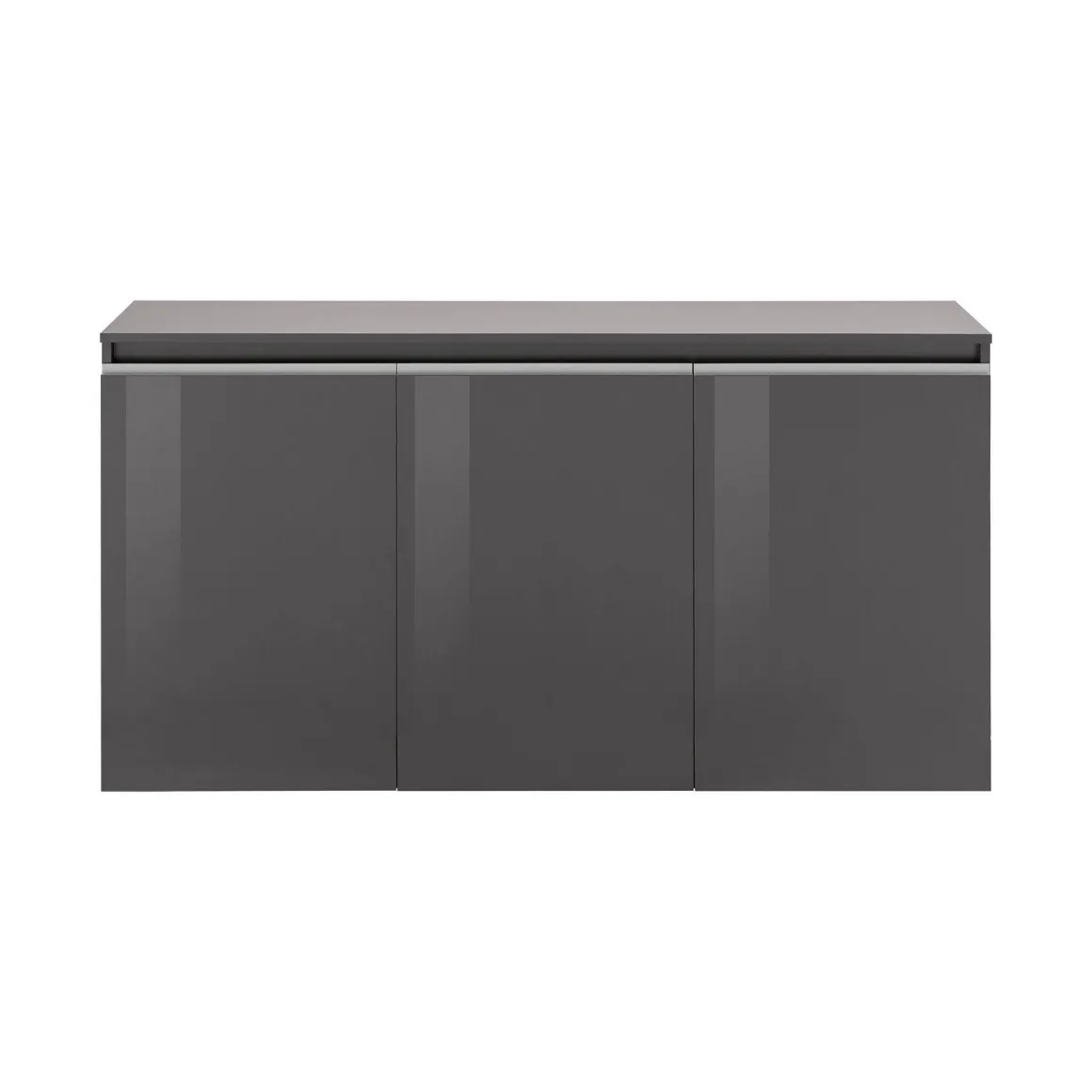 Credenza antracite lucida 150x40x81h cm 3 ante - Andesina