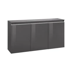 Credenza antracite lucida 150x40x81h cm 3 ante - Andesina