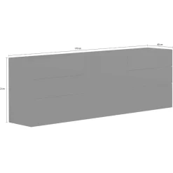 Cucina|Salotto > Dmora Credenza antracite lucida 170x40x60h cm 2 ante e 3 cassetti - Andie Nero Antracite