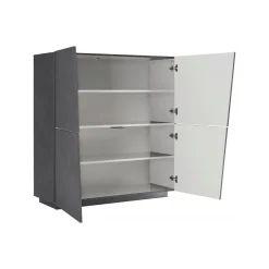 Credenza ardesia 120x43x126h cm 4 ante - Abbabbau