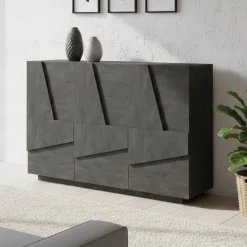 Credenza ardesia 121x38x86h cm 3 ante - Axl