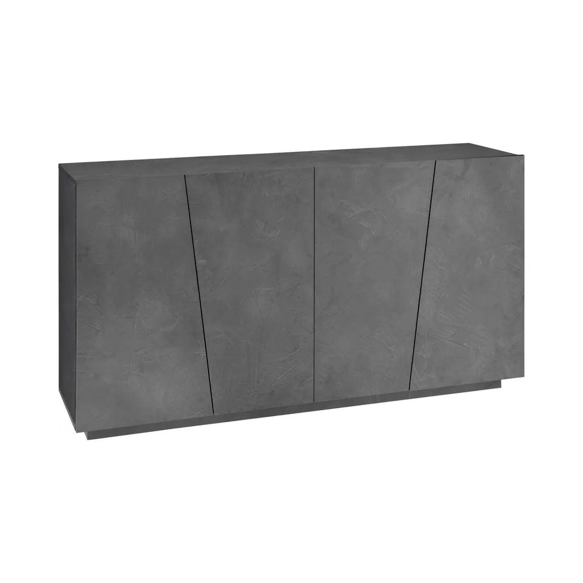 Cucina|Madie > Dmora Credenza ardesia 162x44x86h cm 4 ante - Augusto Grigio Ardesia