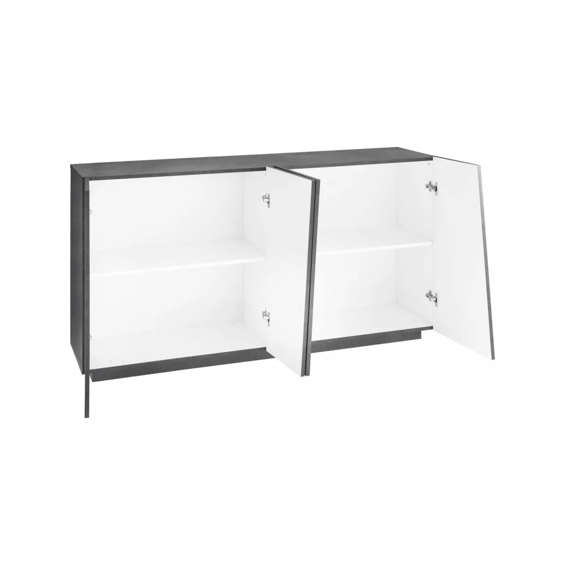 Cucina|Madie > Dmora Credenza ardesia 162x44x86h cm 4 ante - Augusto Grigio Ardesia