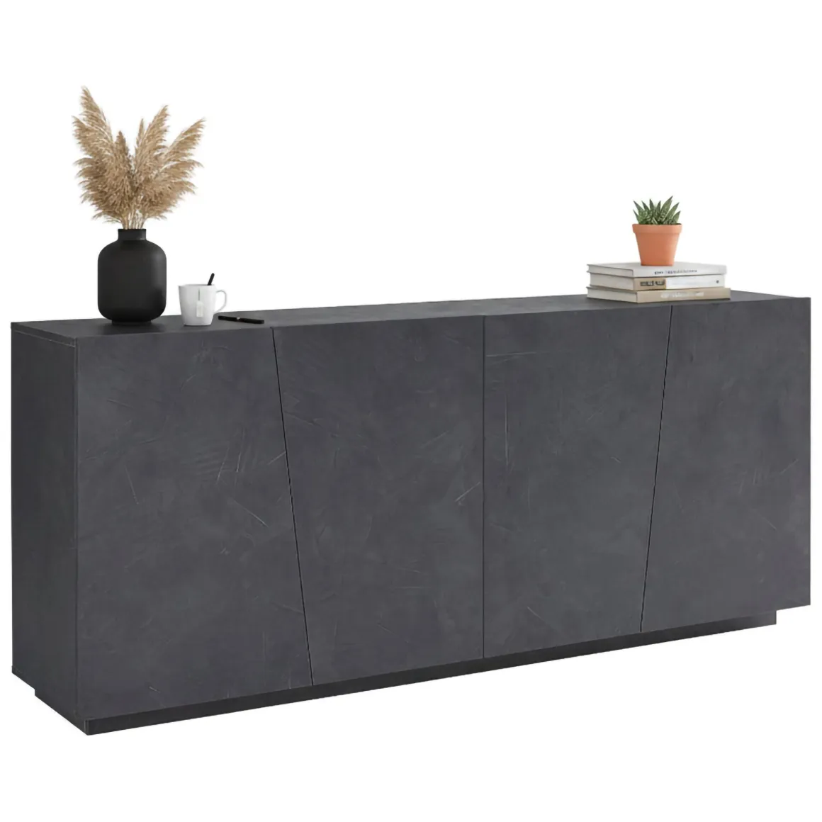 Credenza ardesia 200x43x86h cm 4 ante - Apollo