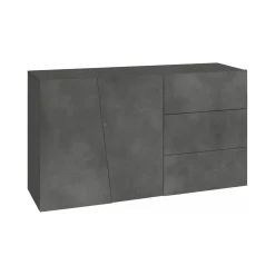 Credenza ardesia 140x43x86h cm 2 ante e 3 cassetti - Favonio