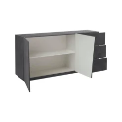 Cucina|Madie > Dmora Credenza ardesia 180x43x86h cm 2 ante e 3 cassetti - Ariet Grigio Ardesia
