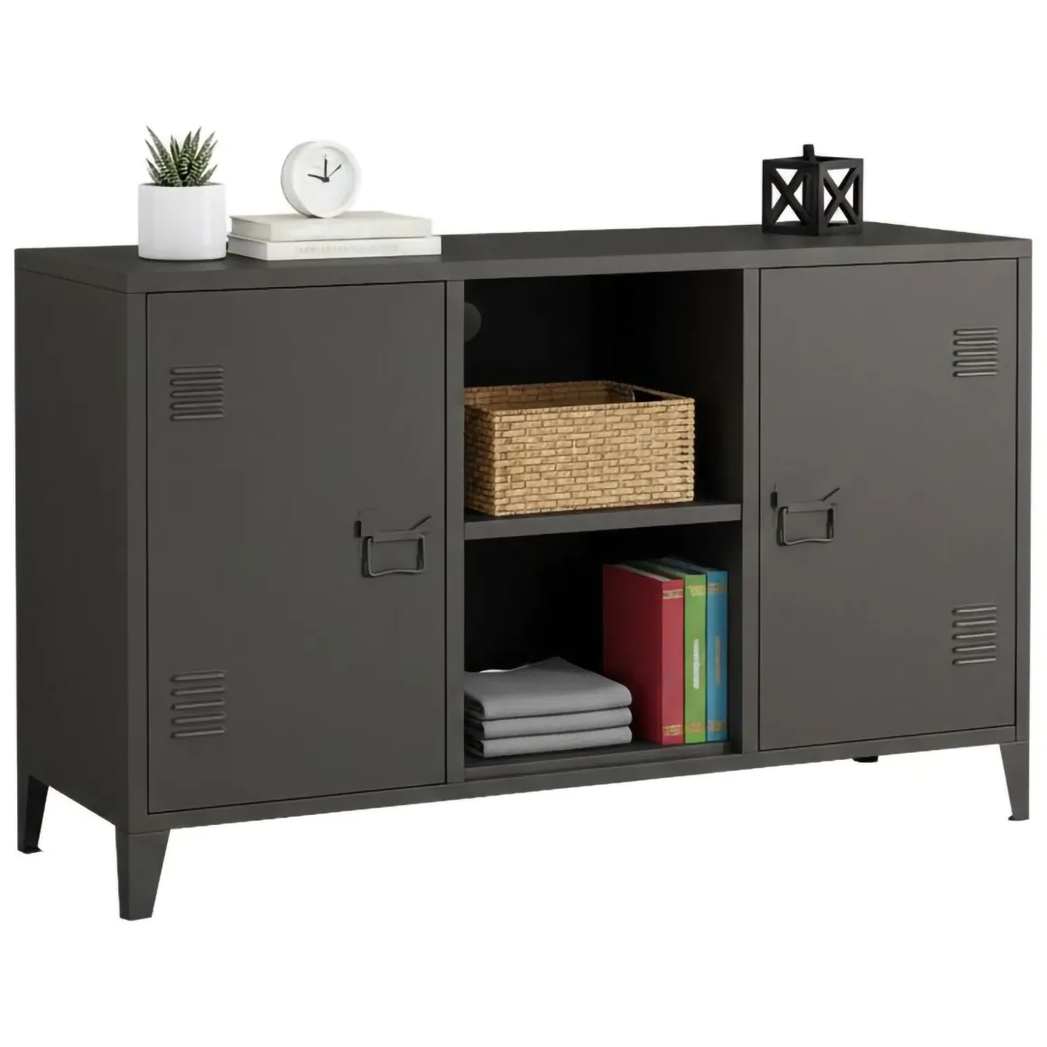 Credenza ardesia 120x40x73h cm 2 ante - Friddi