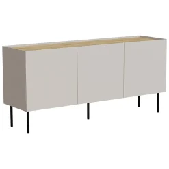 Credenza beige e rovere 150x40x70h cm 3 ante - Verrone