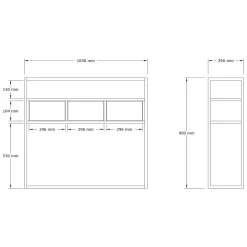 Credenza Beige Marmo oro 4 Vani 3 Ante 90x34x70h cm, Apertura a Ribalta - Gemonio