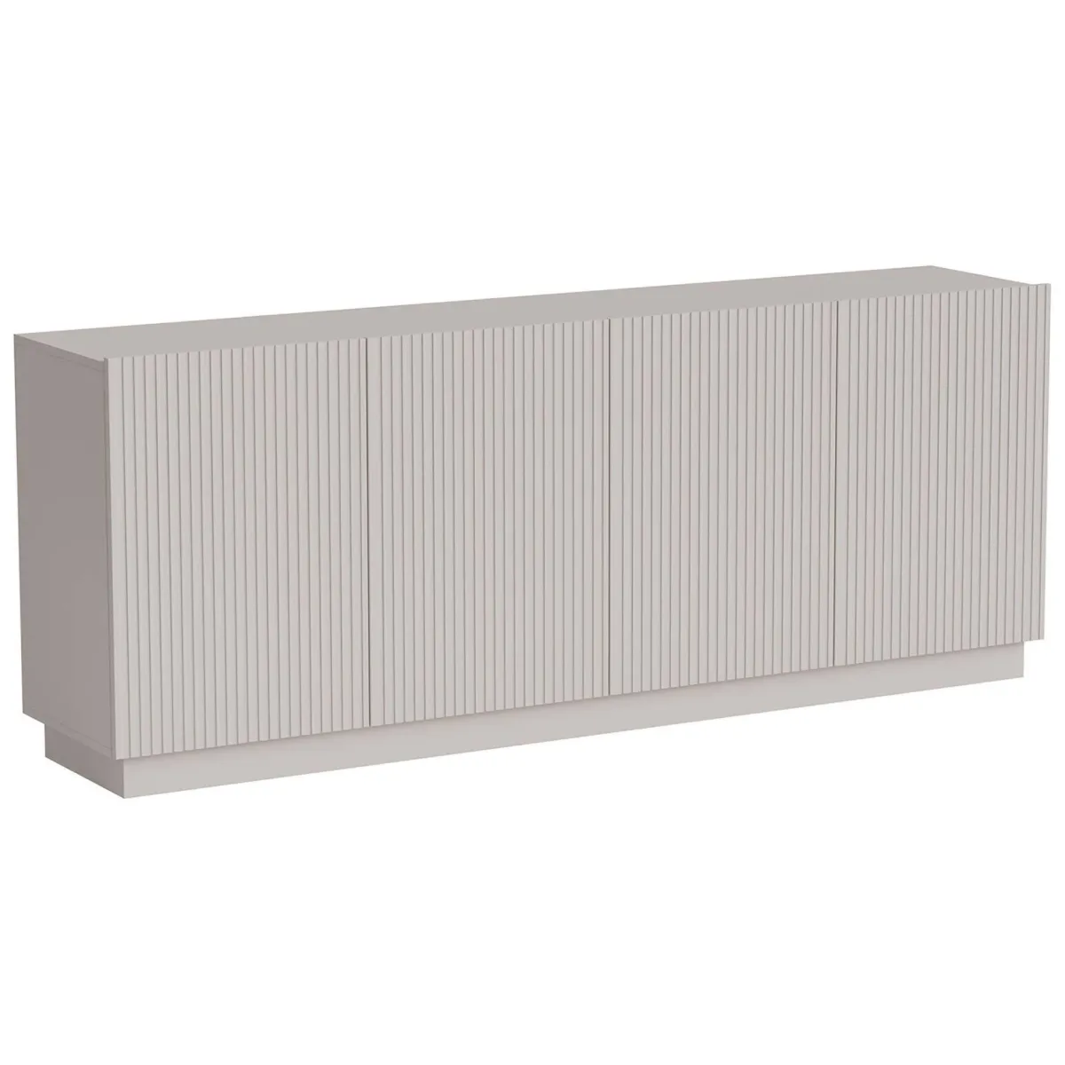 Madie|Credenze > Dmora Credenza Beige 4 Ripiani 4 Ante 200x40x78h cm, 8 Vani - Masainas Beige Cashmere