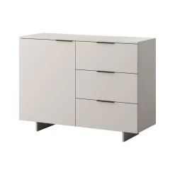 Credenza beige 120x41x90h cm 1 anta e 3 cassetti - Rubiera