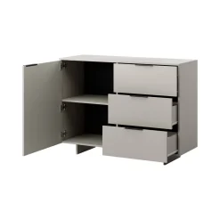 Credenza beige 120x41x90h cm 1 anta e 3 cassetti - Rubiera