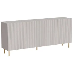 Madie|Credenze > Dmora Credenza beige 200x42x82h cm 4 ante - Londa Beige Cashmere