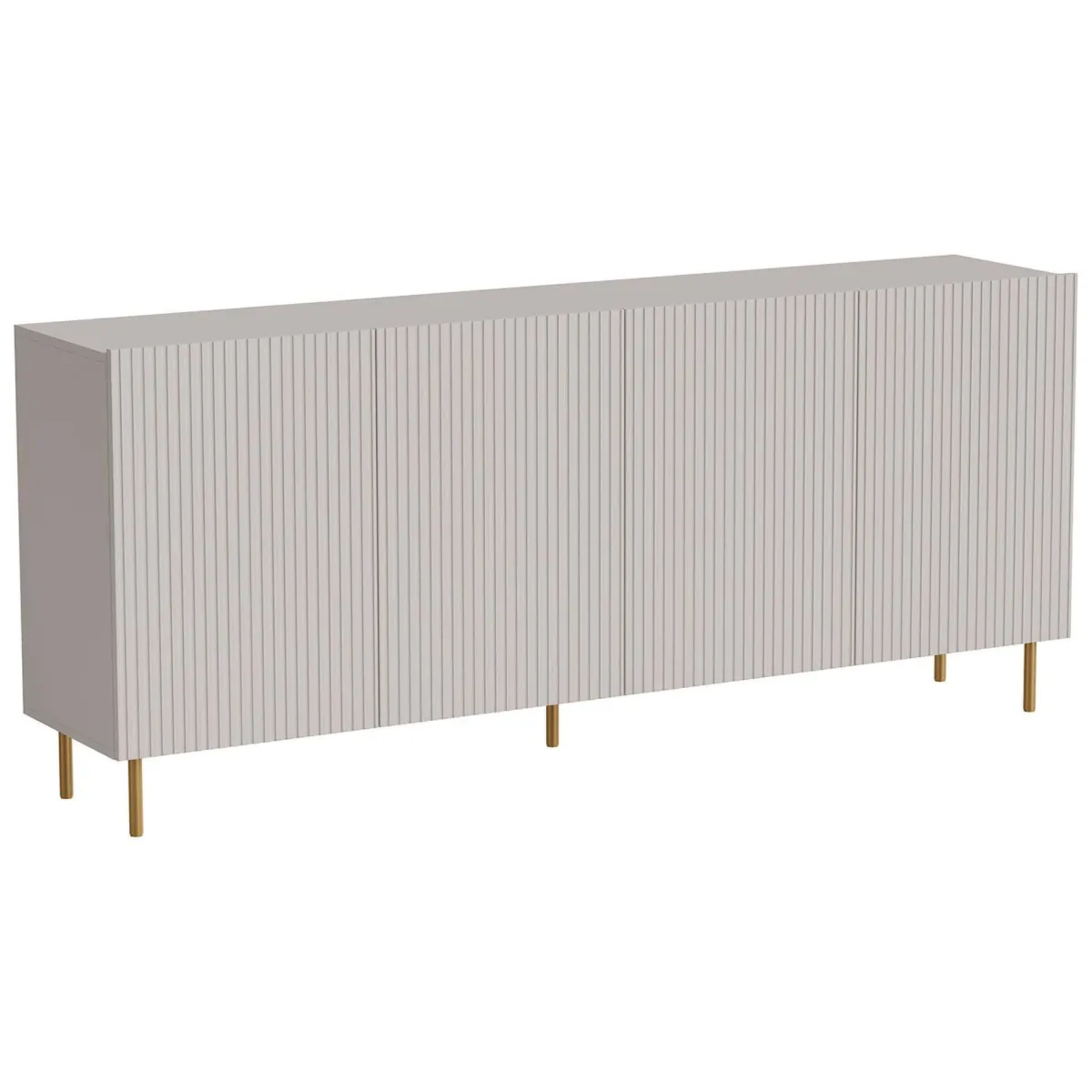 Madie|Credenze > Dmora Credenza beige 200x42x82h cm 4 ante - Londa Beige Cashmere