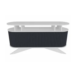 Credenza bianca e antracite 150x43x75h cm 2 ante - Joy