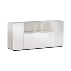 Credenza bianca e cemento 150x41x76h cm 3 ante - Crisantemo