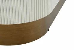 Credenza bianca e marrone 121x41x90h cm 2 ante - Ferrule