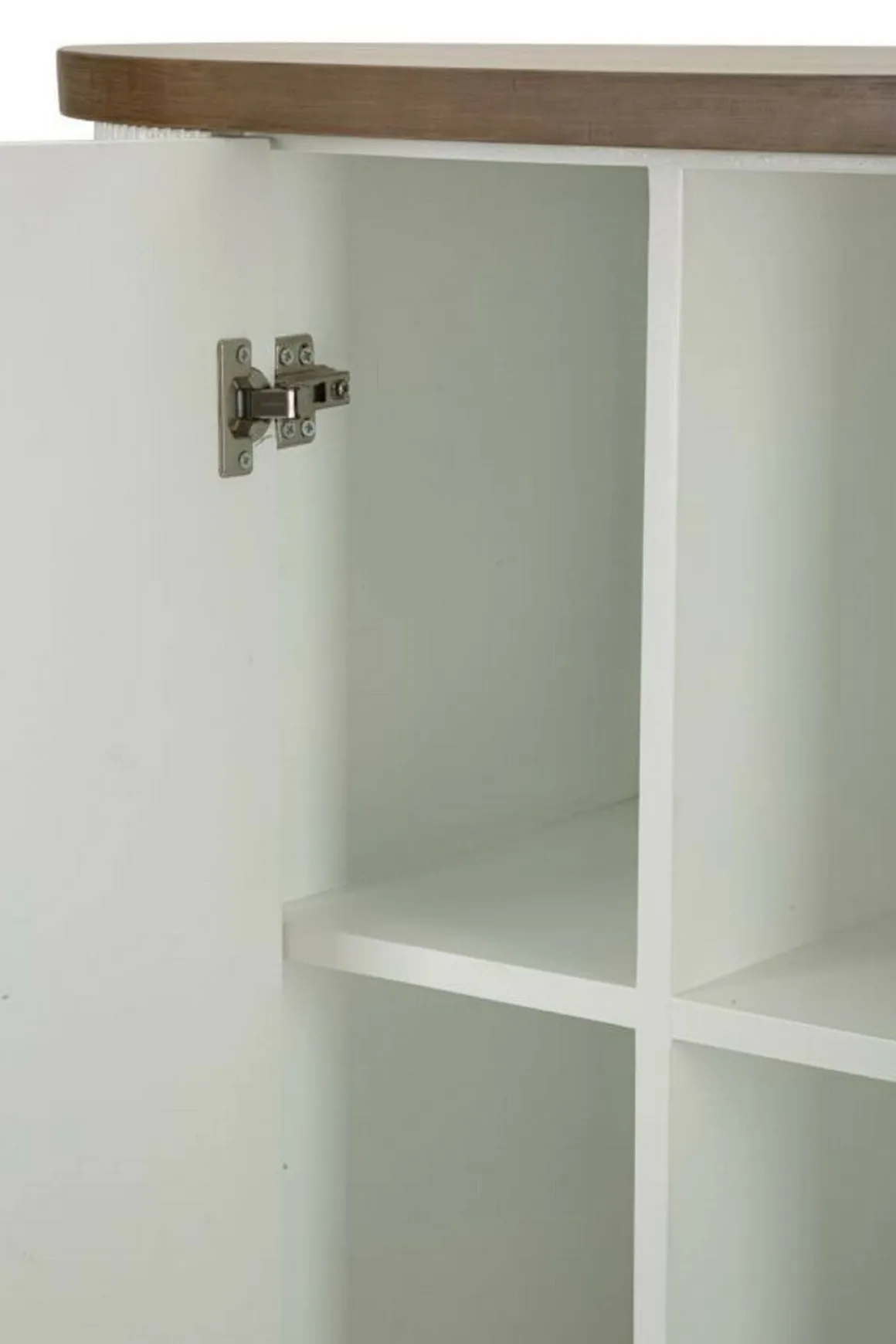 Credenza bianca e marrone 121x41x90h cm 2 ante - Ferrule