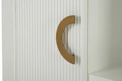 Credenza bianca e marrone 121x41x90h cm 2 ante - Ferrule