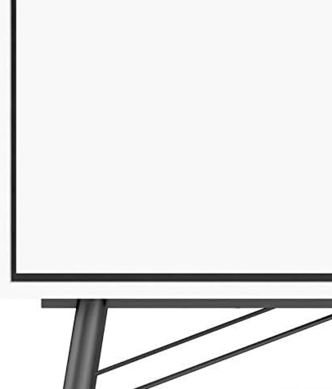 Credenza bianca e nera 101x40x72h cm 1 anta e 2 cassetti - Arconate