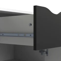 Credenza bianca e nera 98x39x81h cm 2 ante e 1 cassetto - Audit