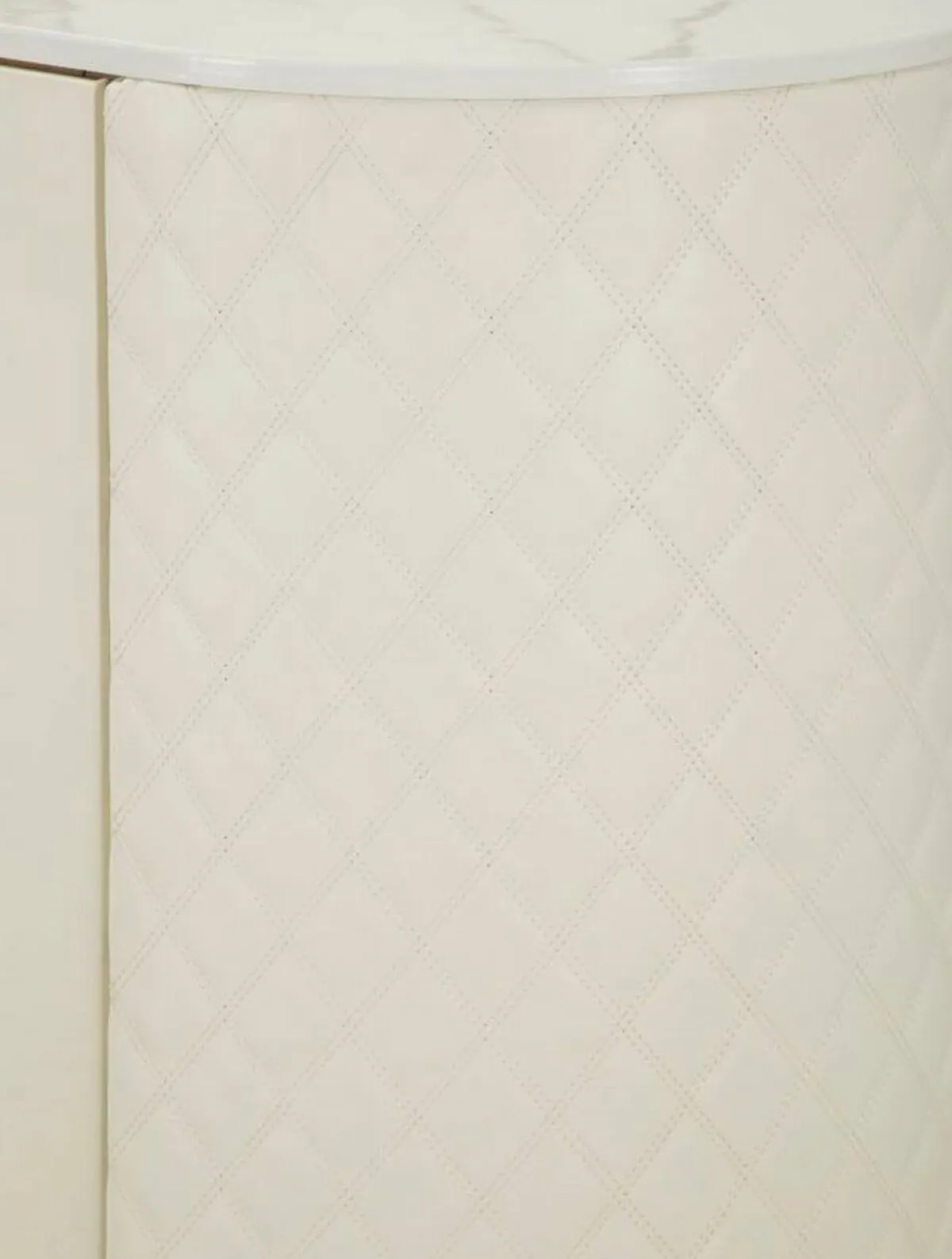 Madie|Credenze > Dmora Credenza bianca e oro 120x40x85h cm 2 ante e 4 cassetti - Grotte Oro, Bianco