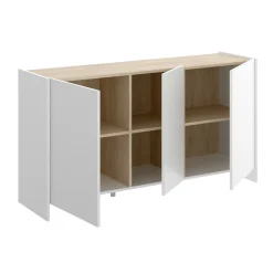 Credenza bianca e rovere 138x42x76h cm 3 ante - America