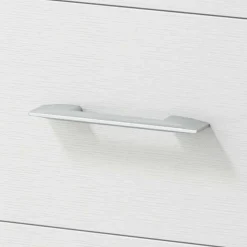 Credenza bianca e rovere 90x41x87h cm 1 anta e 4 cassetti - Aracnida