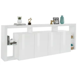 Credenza bianca 220x40x80h cm 4 ante - Atak