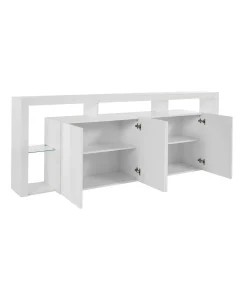 Credenza bianca 220x40x80h cm 4 ante - Atak
