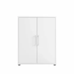 Madie|Credenze > Dmora Credenza bianca 89x40x113h cm 2 ante - Warszawa Bianco