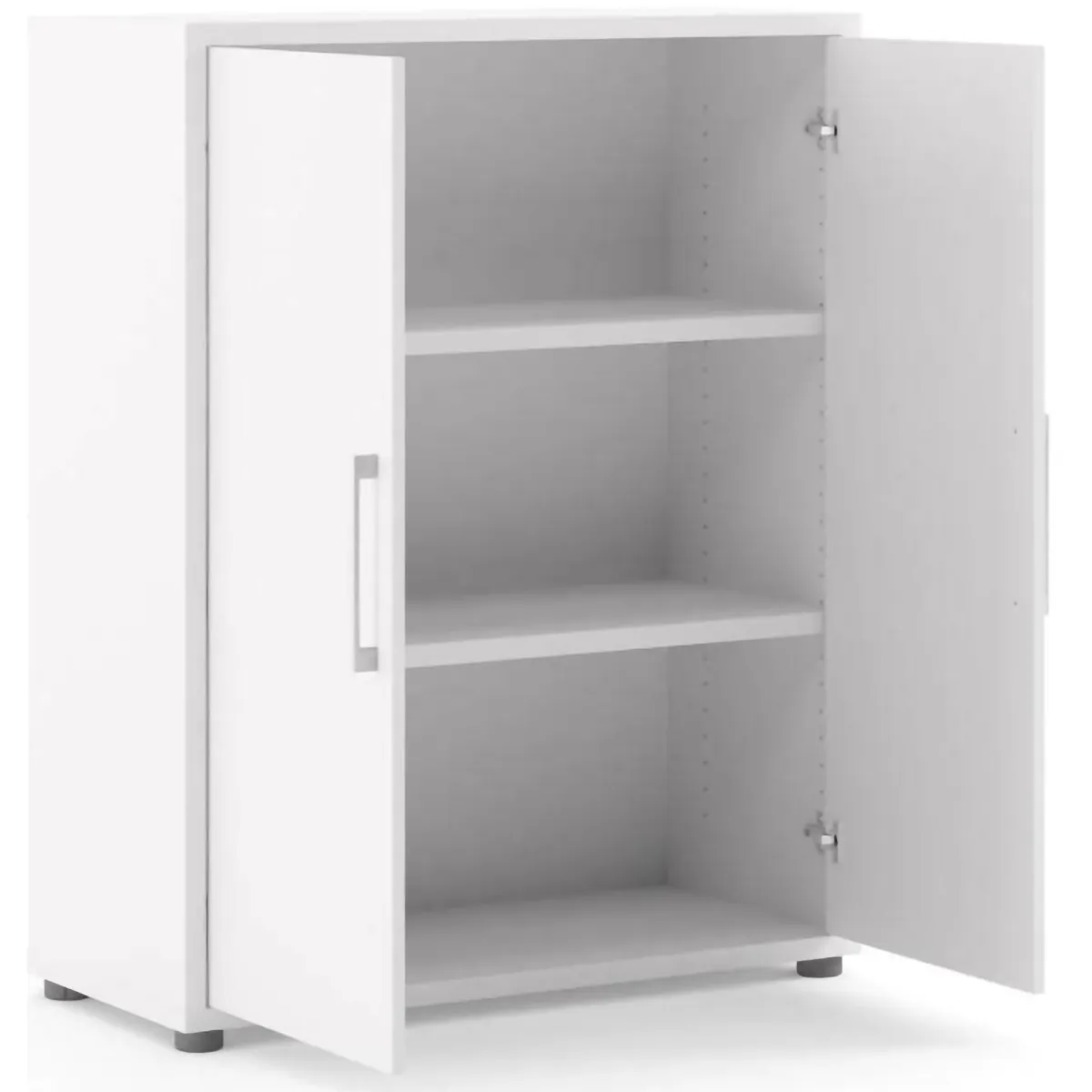 Madie|Credenze > Dmora Credenza bianca 89x40x113h cm 2 ante - Warszawa Bianco