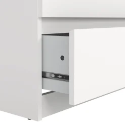 Madie|Credenze > Dmora Credenza bianca 153x50x70h cm 6 cassetti - Abacadabra Bianco