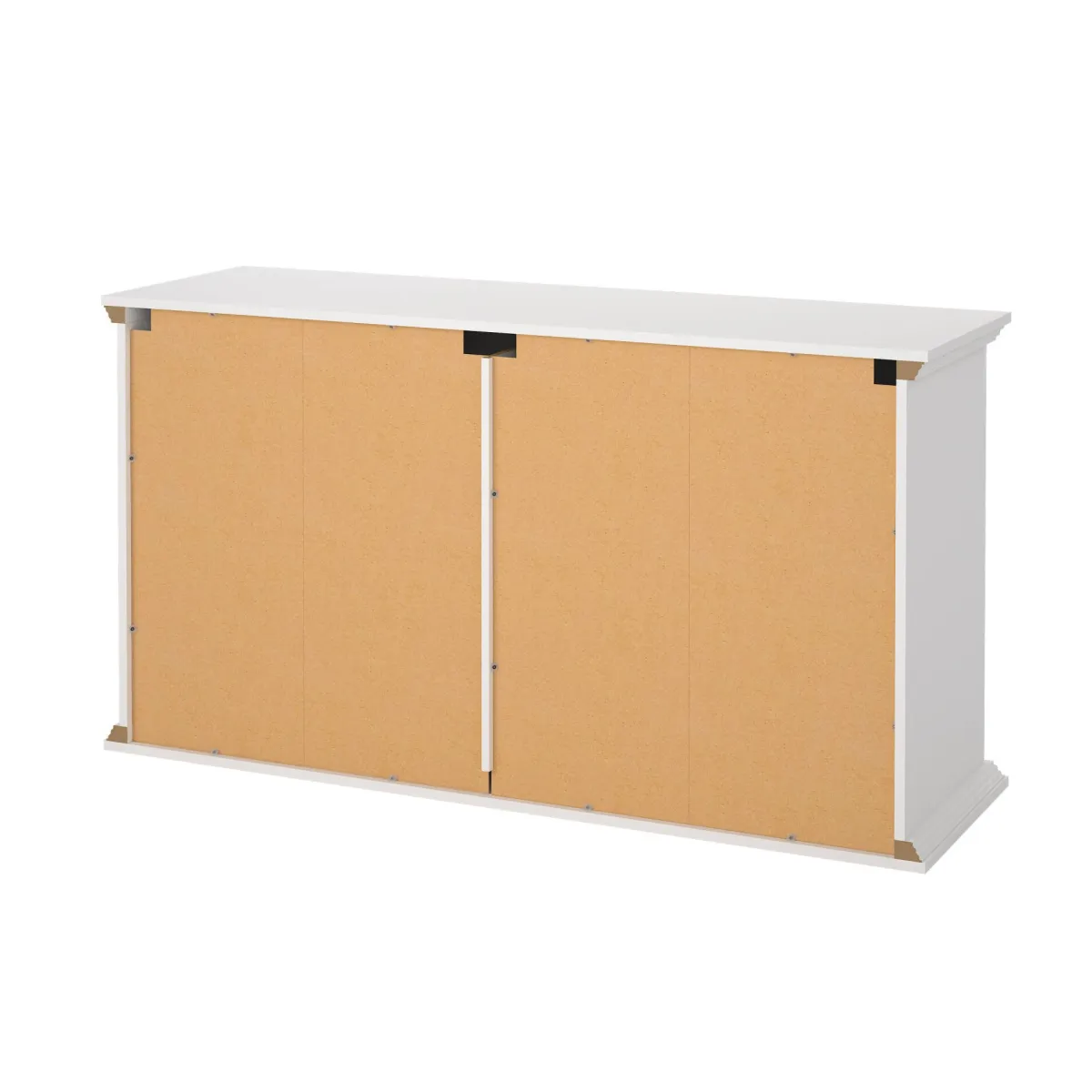 Madie|Credenze > Dmora Credenza bianca 163x51x88h cm 6 cassetti - Hibaru Bianco
