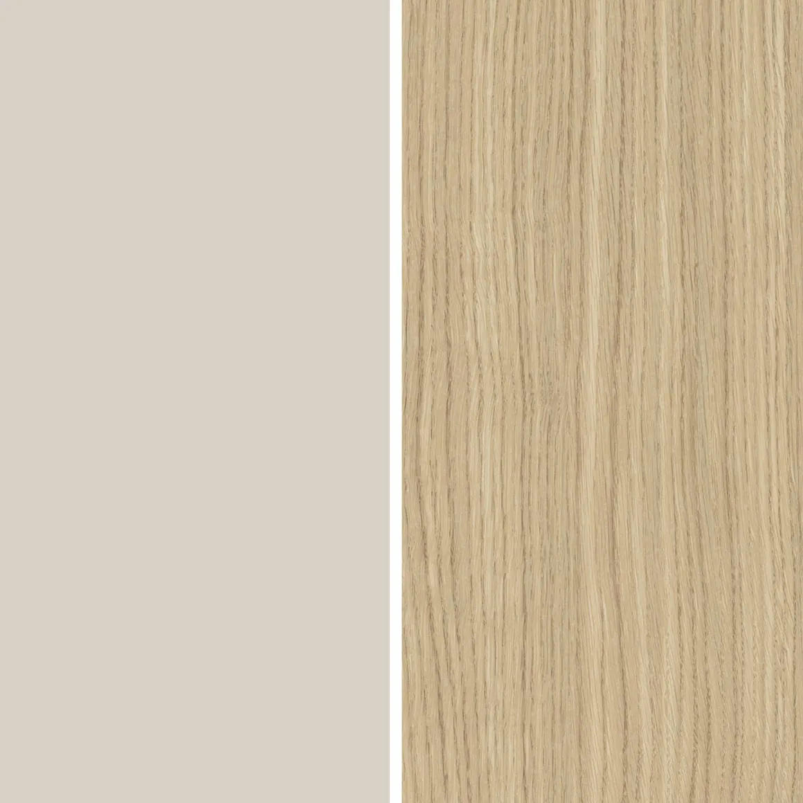 Credenza Bianco Cashmere Marrone Rovere Chiaro 7 Ripiani Apertura Battente 200x35x70h cm, 5 Ante Made in Italy - Cordele
