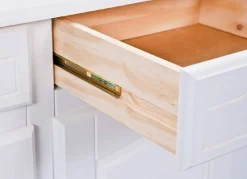 Credenza Bianco 2 Cassetti 2 Ripiani 88x32x198h cm, Apertura Battente, Scorrevole - Quadri