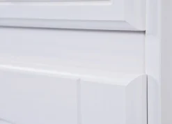 Credenza Bianco 2 Cassetti 2 Ripiani 88x32x198h cm, Apertura Battente, Scorrevole - Quadri