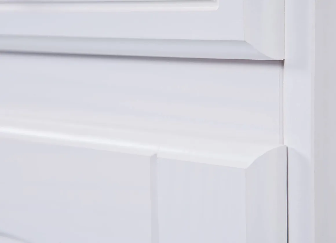 Credenza Bianco 2 Cassetti 2 Ripiani 88x32x198h cm, Apertura Battente, Scorrevole - Quadri