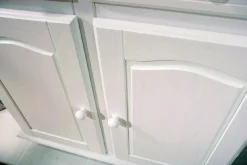 Credenza Bianco 2 Cassetti 2 Ripiani 88x32x198h cm, Apertura Battente, Scorrevole - Quadri